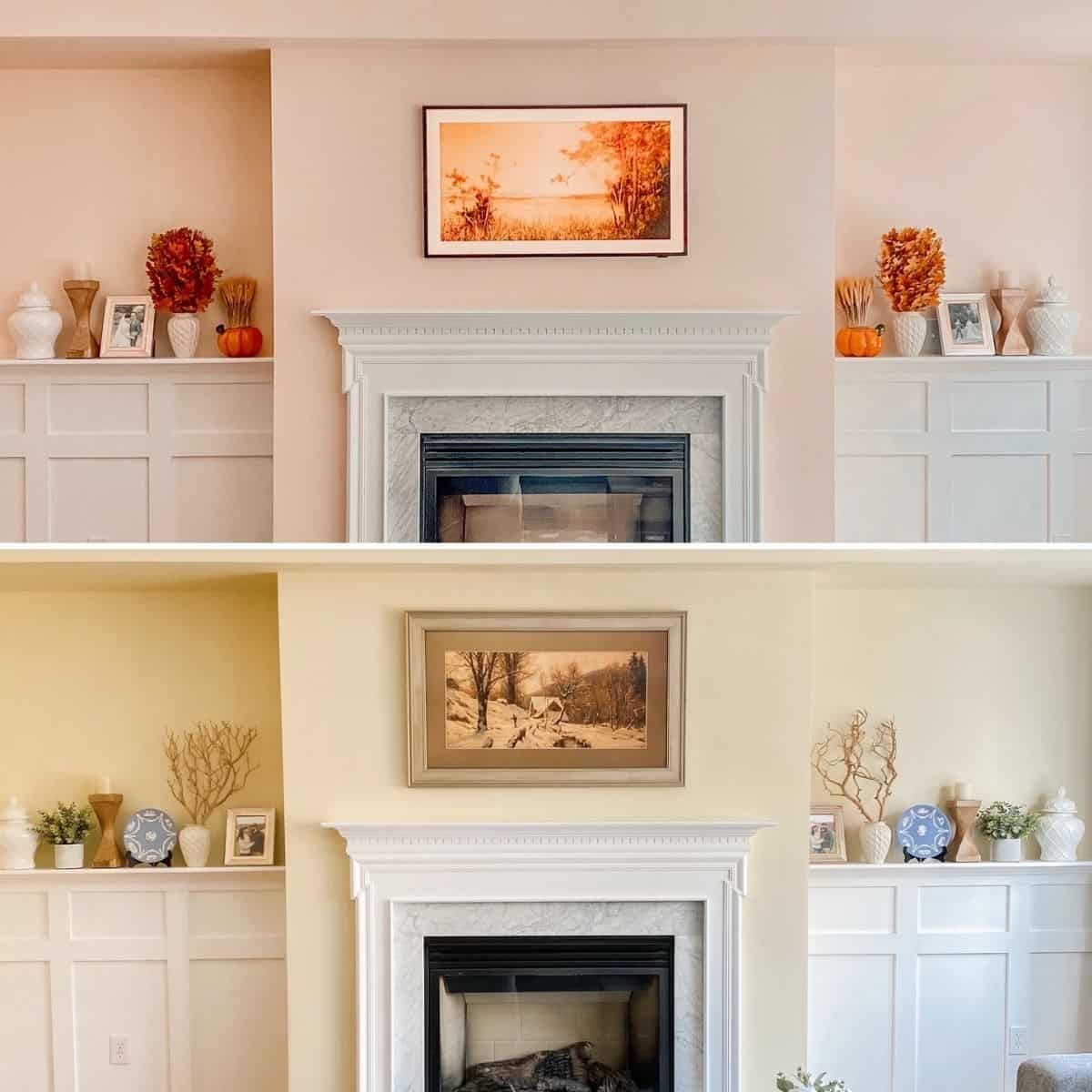 before and after deco tv frames