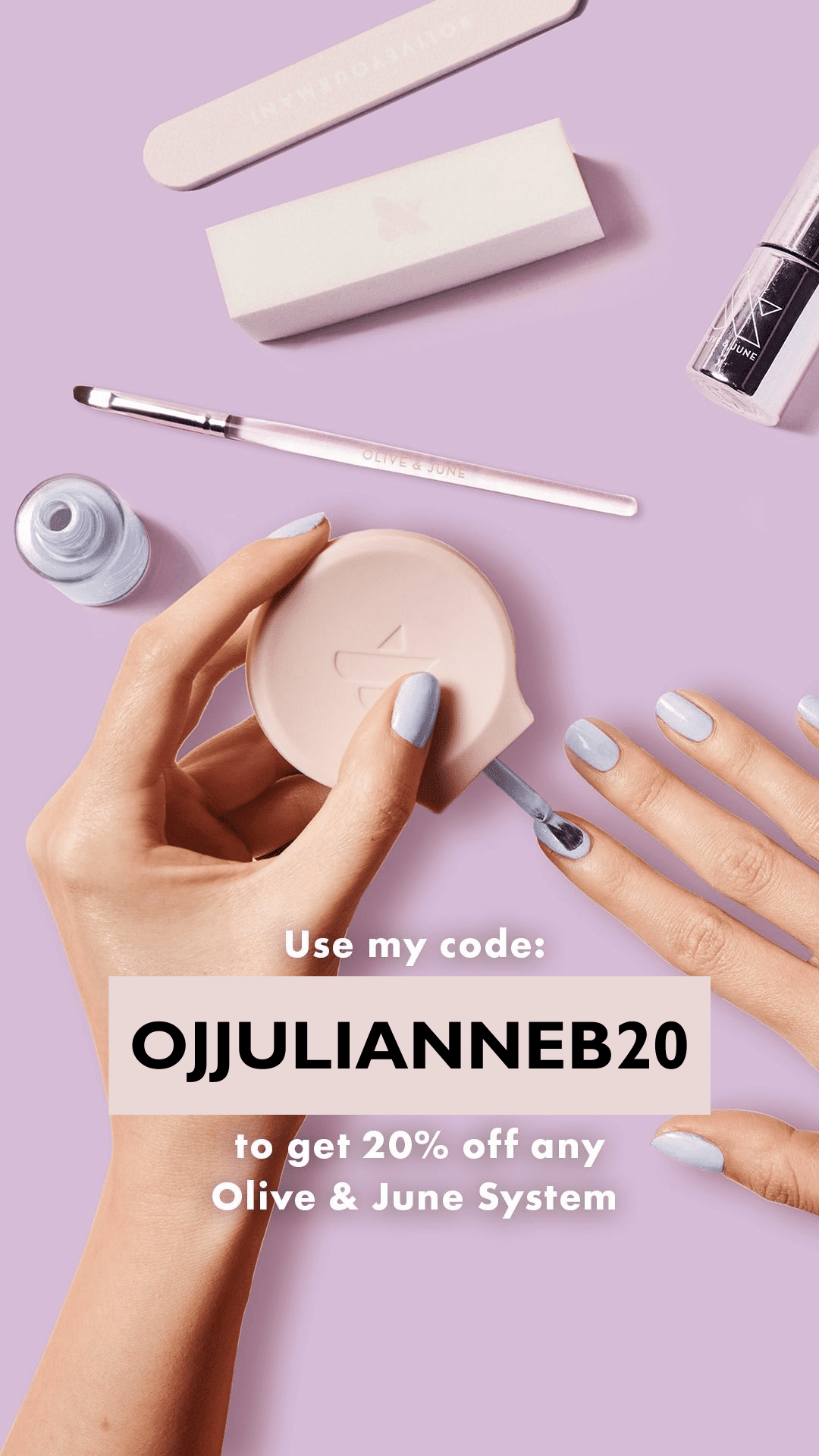 Olive & June discount code OJJULIANNEB20