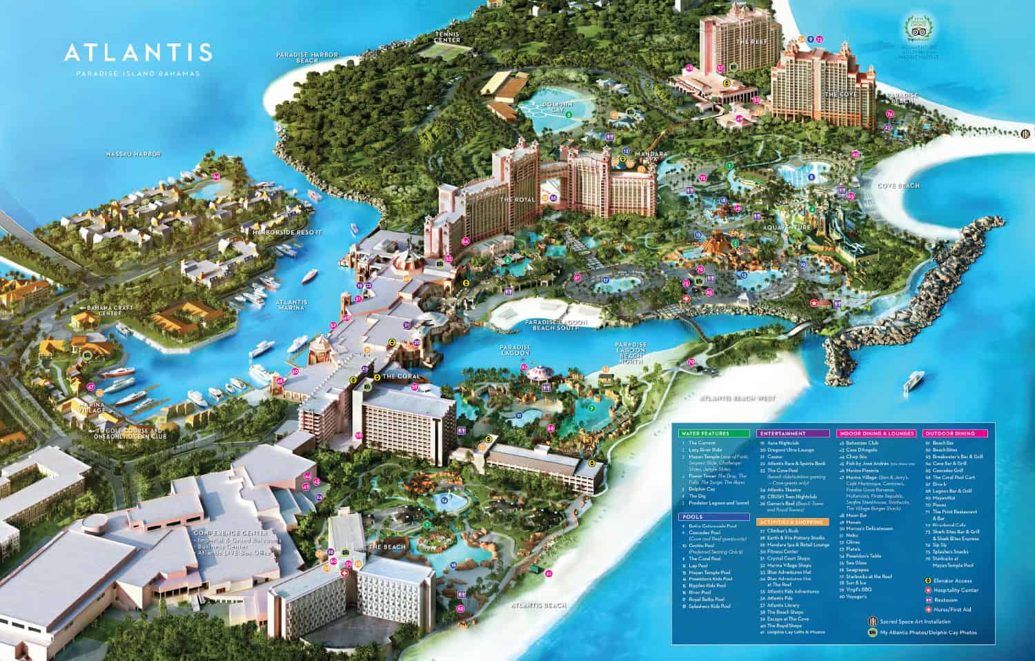 Atlantis Bahamas map
