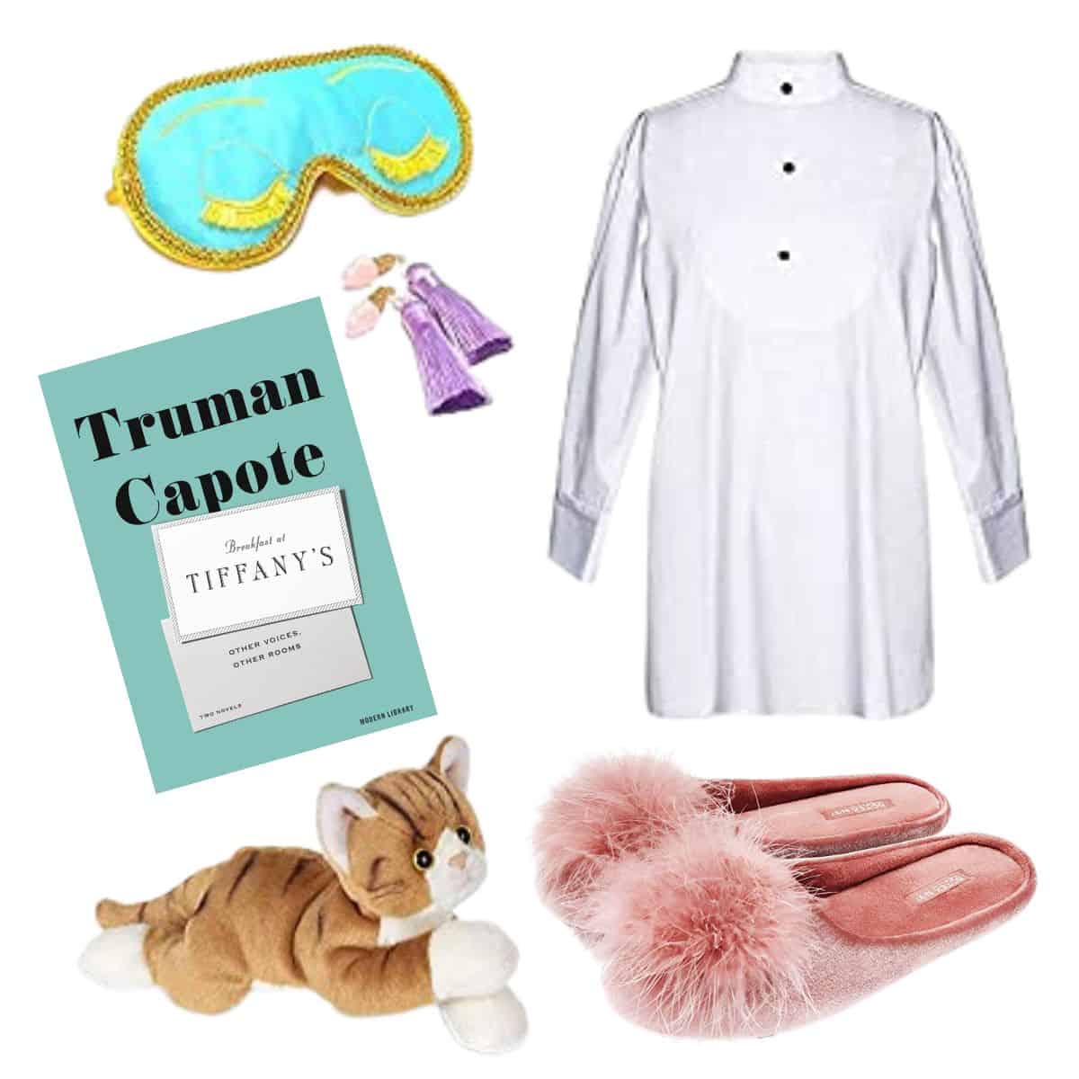 collage of breakfast at tiffany's sleep mask Costume
