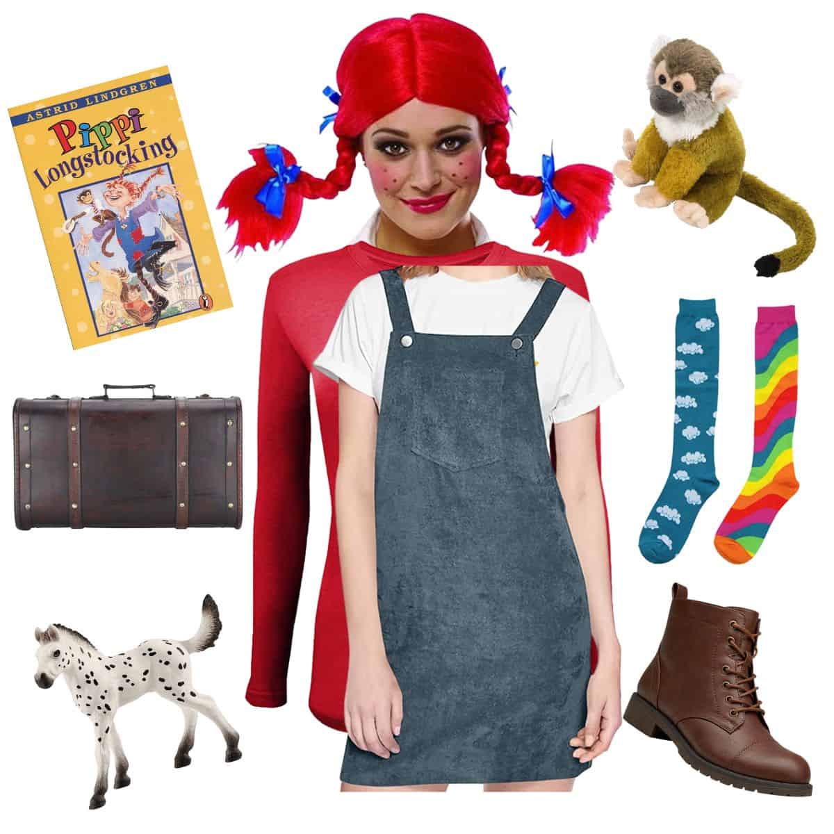 pippi longstocking costume collage