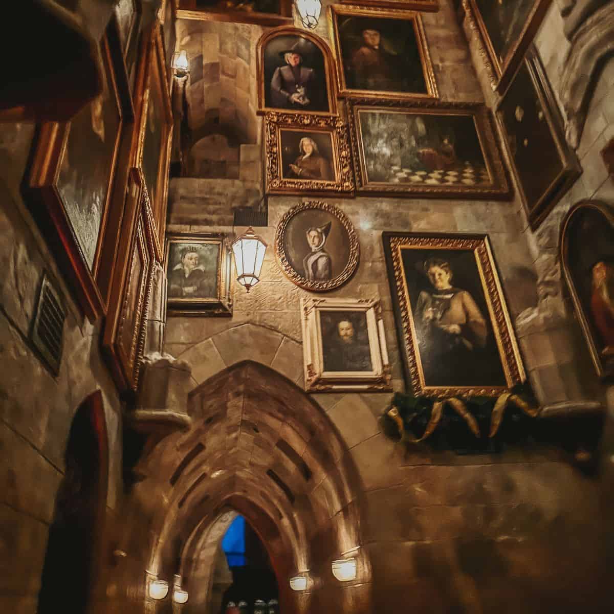 hogwarts hallways at  the wizarding world of harry potter