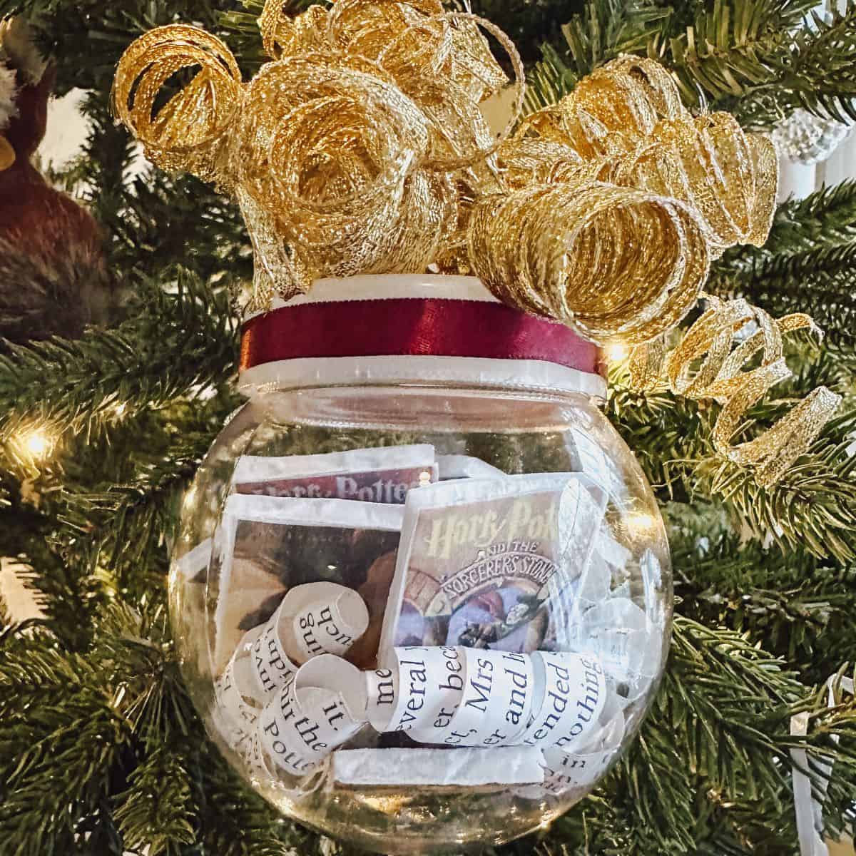 Easy DIY Harry Potter Ornaments with Book Covers