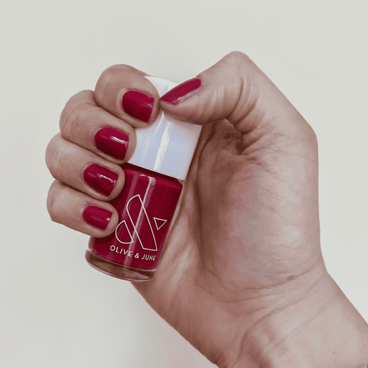 Olive & June "In the Clutch" nail polish (magenta red)