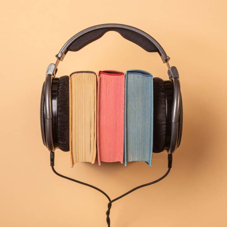 books and headphones