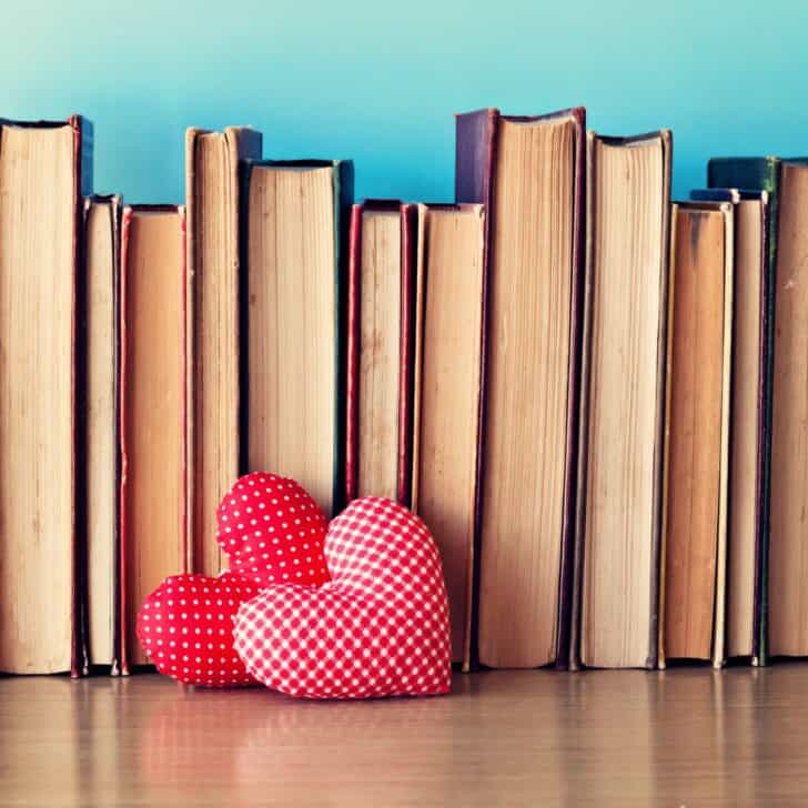 books and hearts