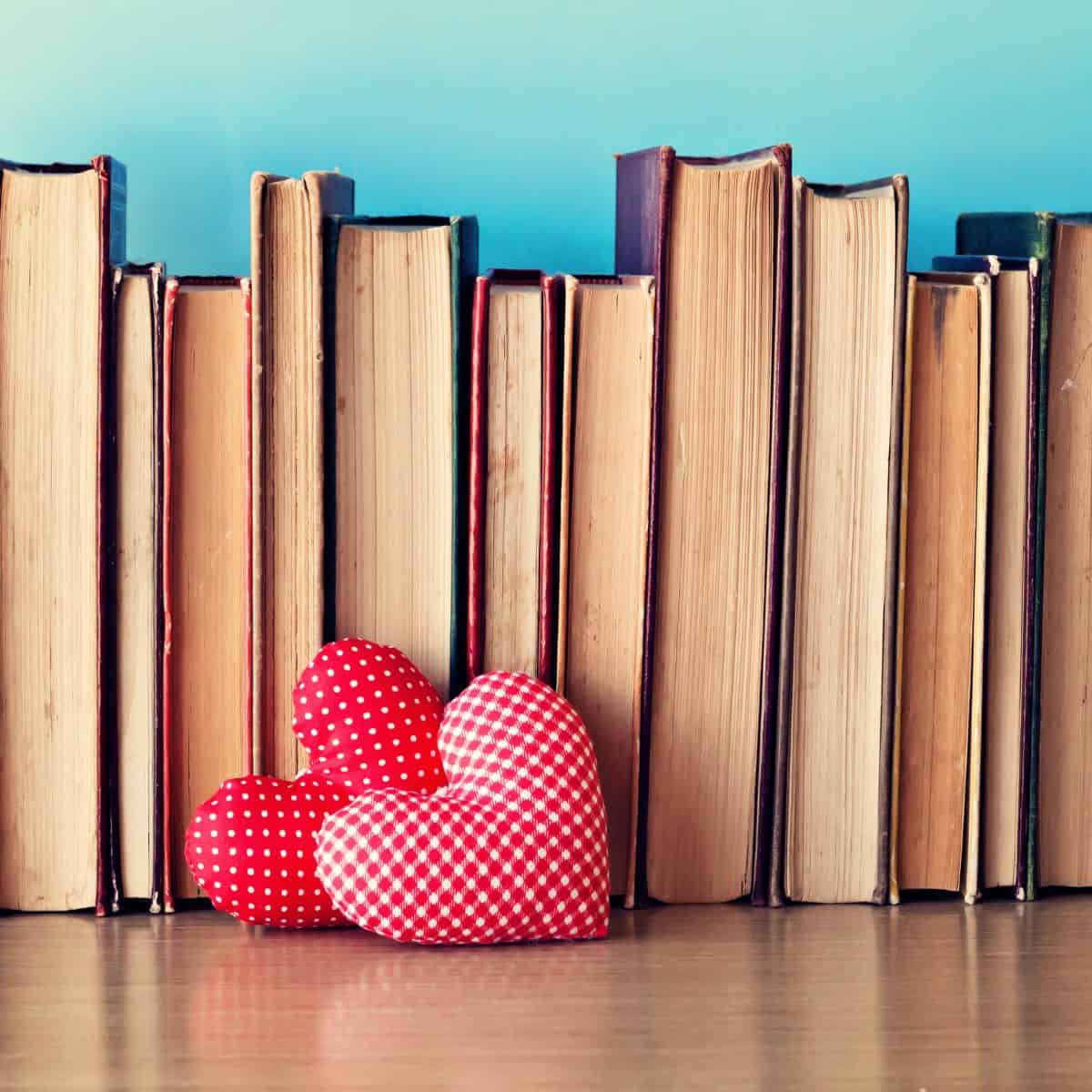 books and hearts