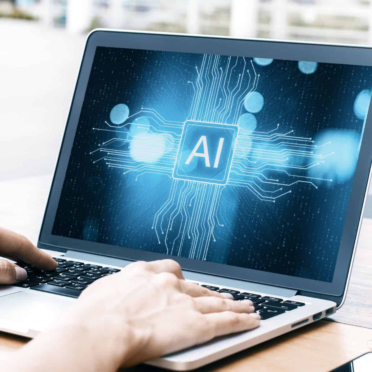 AI on laptop screen