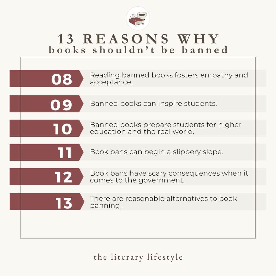 13 reasons why books shouldn't be banned: 8-13