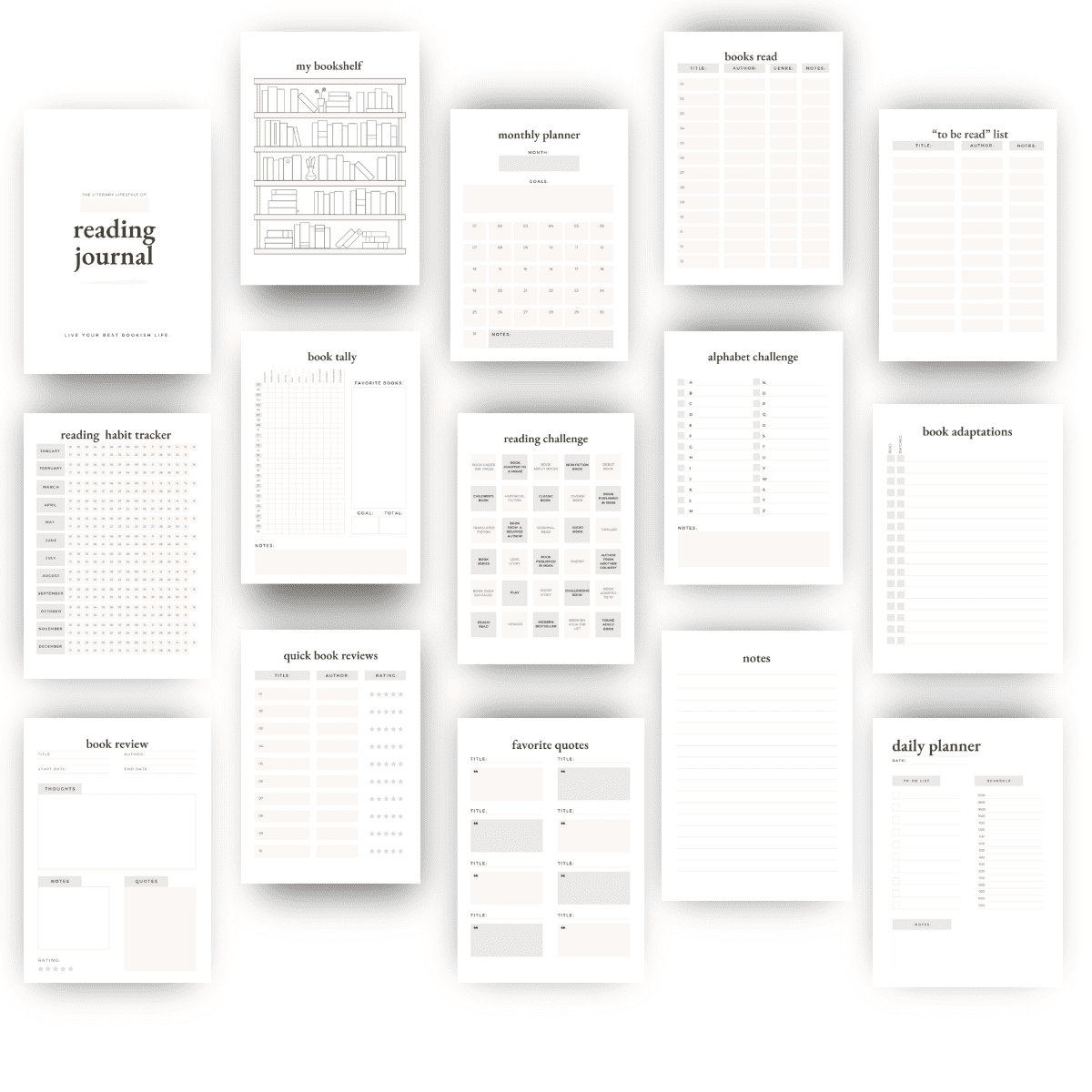 Beautiful Reading Journal Template for Kids Template - Printable PDF