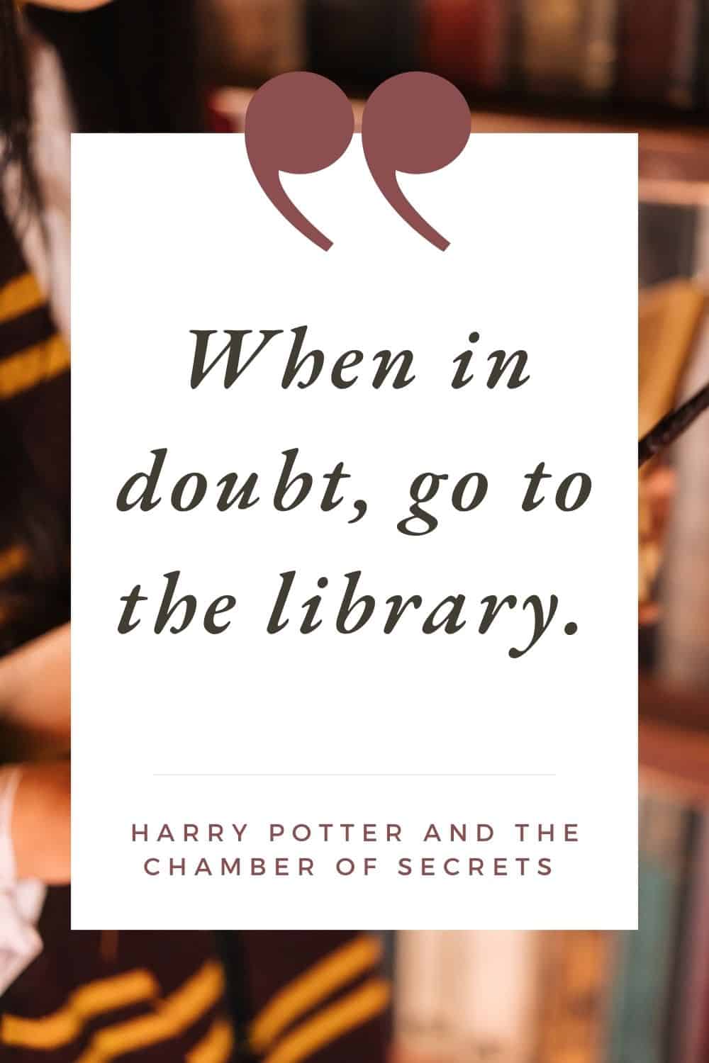 when in doubt go to the library