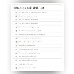 oprah's book club list.